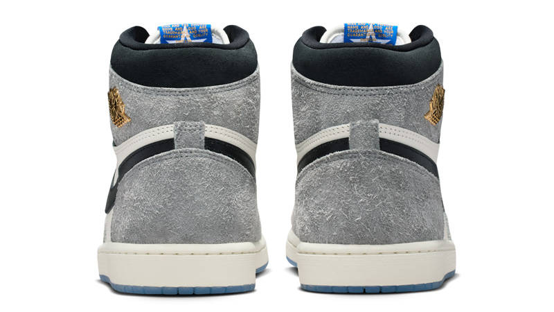 Rear view of Air Jordan 1 High OG Cool Grey
