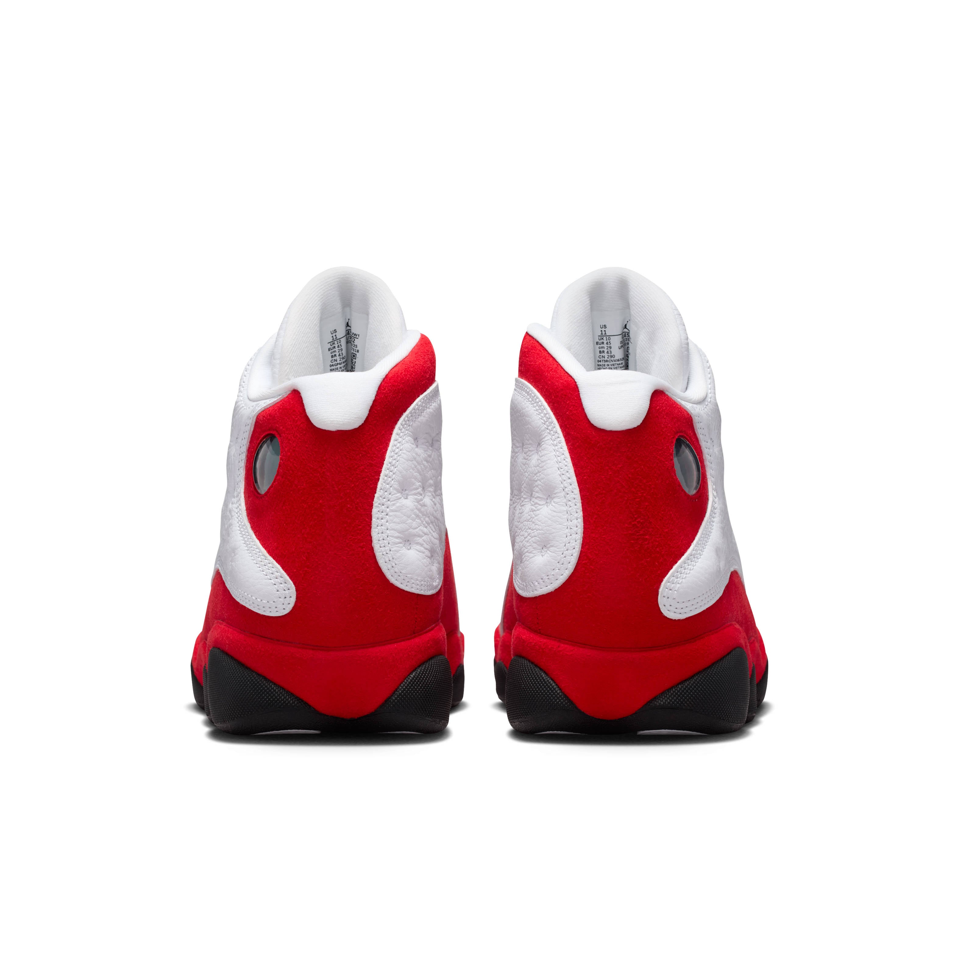 Rear view of Air Jordan 13 True Red