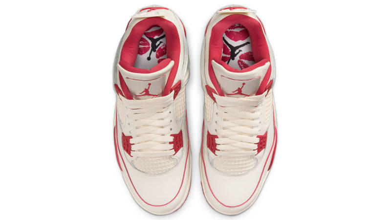 Top view of Air Jordan 4 Valentine's Day
