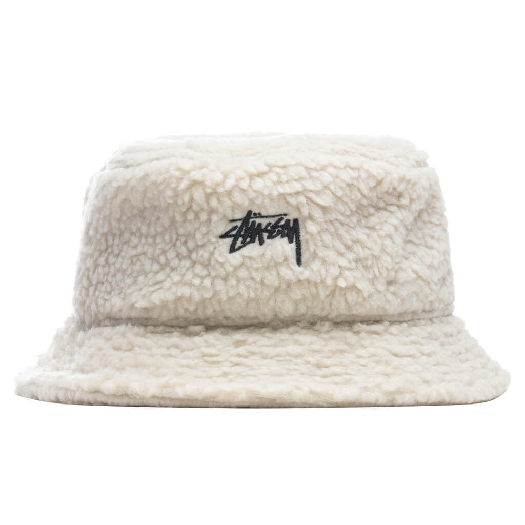 Stussy Sherpa Bucket Hat in oatmeal